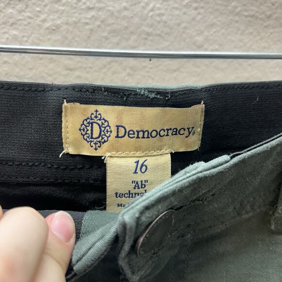 Democracy Pants Womens 16 Green Ab Technology Skinny Stretch Jeggings Jeans - Picture 4 of 6